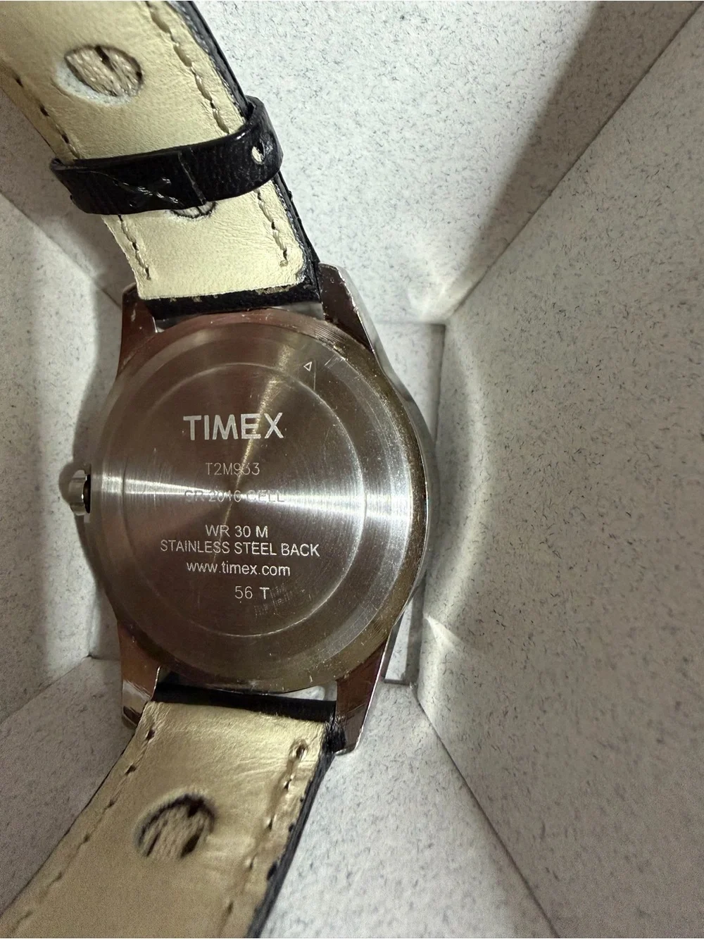 Timex Men's Blue Dial Leather Strap Watch